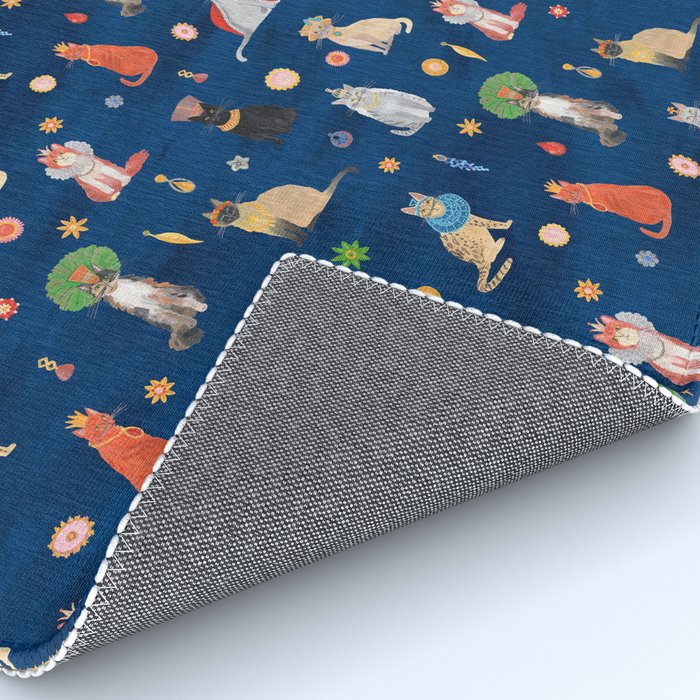 Cat Queens (Blue) Rug Gallery Image 4