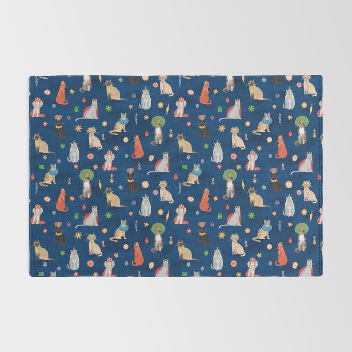 Cat Queens (Blue) Rug Gallery Image 2
