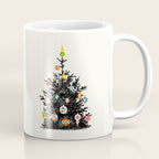 Retro Decorated Christmas Tree Coffee Mug Gallery Image 1