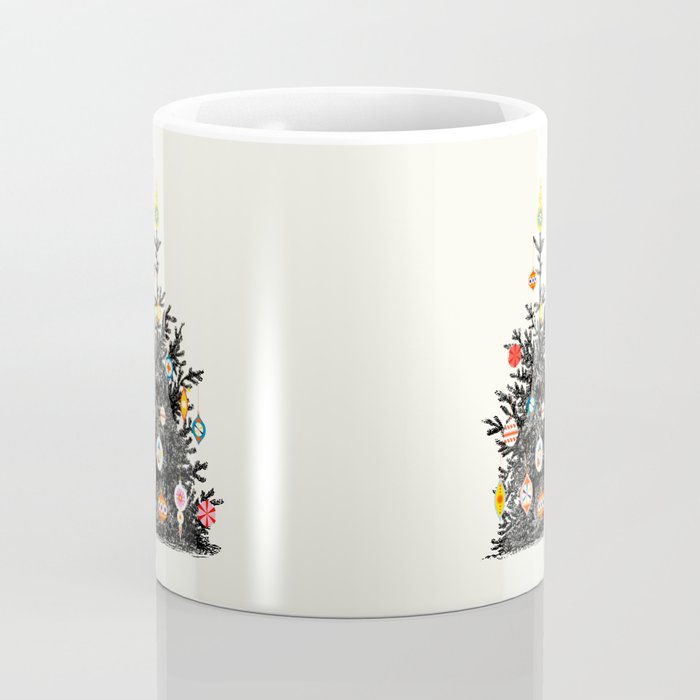 Retro Decorated Christmas Tree Coffee Mug Gallery Image 4