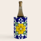 talavera mexican tile in yellow and blu Wine Chiller Gallery Image 1