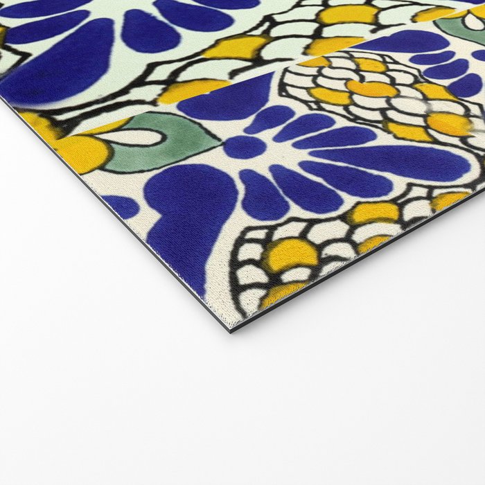 talavera mexican tile in yellow and blu Welcome Mat Gallery Image 2