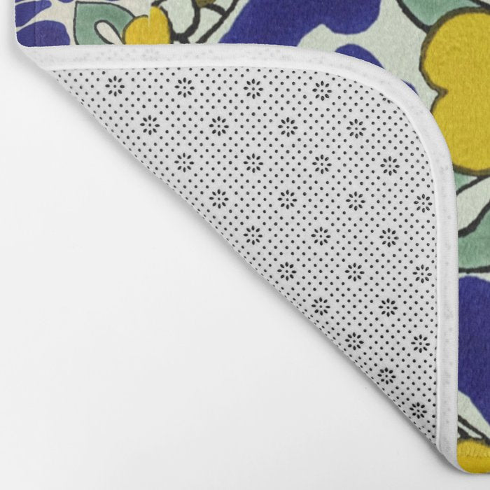 talavera mexican tile in yellow and blu Bath Mat Gallery Image 2
