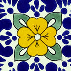 talavera mexican tile in yellow and blu Coffee Mug Gallery Image 2