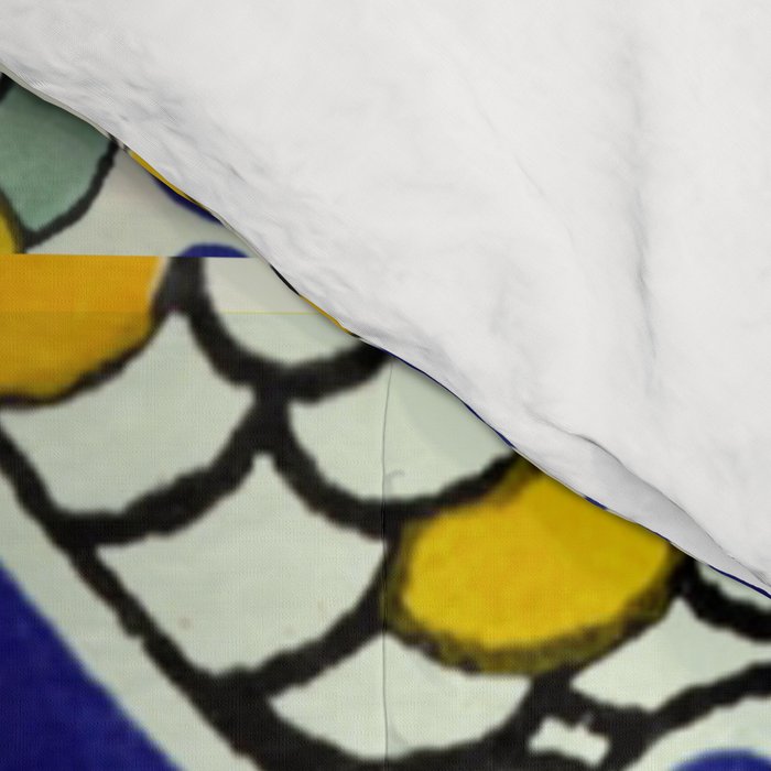 talavera mexican tile in yellow and blu Comforter Gallery Image 4