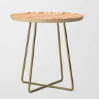 Wavy Stripes XLVI - Retro Orange Side Table Gallery Image 1