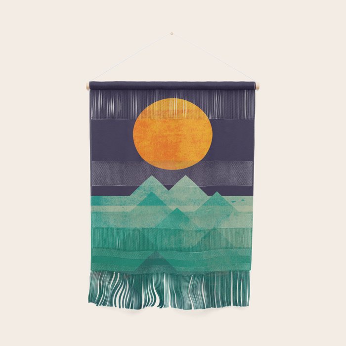 The ocean, the sea, the wave - night scene Wall Hanging Gallery Image 1