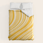 Wavy Stripes XXII - Golden Sunshine Yellow Duvet Cover Gallery Image 6