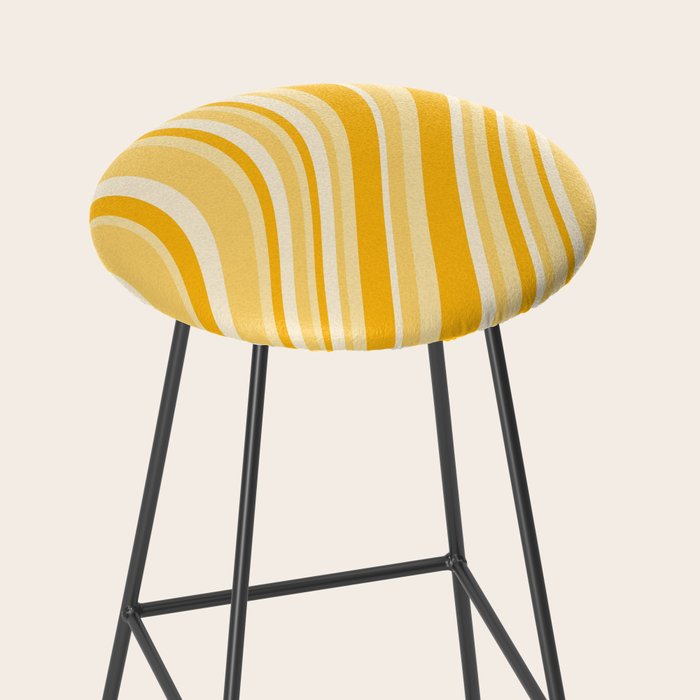 Wavy Stripes XXII - Golden Sunshine Yellow Stool Gallery Image 2