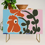 Retro minimal flower V Credenza Gallery Image 1