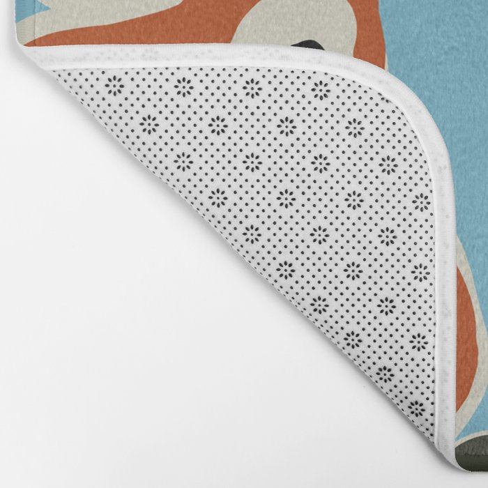 Retro minimal flower V Bath Mat Gallery Image 2