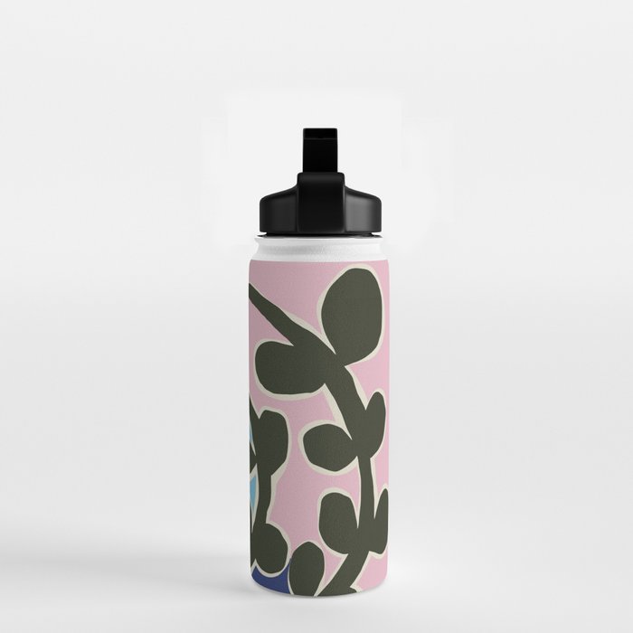 Retro minimal flower V Water Bottle Gallery Image 2