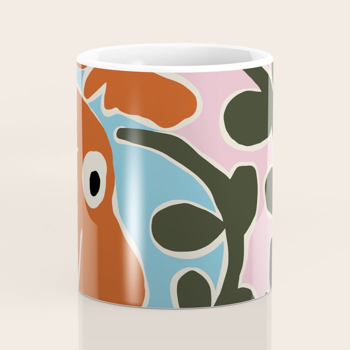 Retro minimal flower V Coffee Mug Gallery Image 4