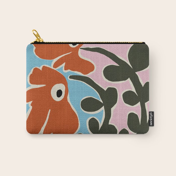Retro minimal flower V Carry All Pouch Gallery Image 1