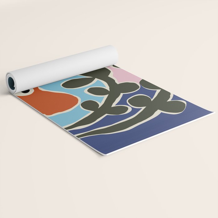 Retro minimal flower V Yoga Mat Gallery Image 2