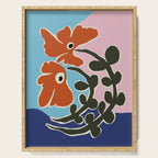 Retro minimal flower V Serving Tray Gallery Image 1