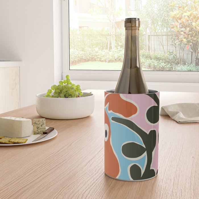 Retro minimal flower V Wine Chiller Gallery Image 4