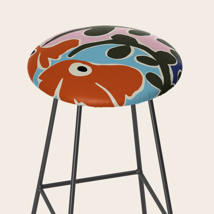 Retro minimal flower V Stool Gallery Image 2
