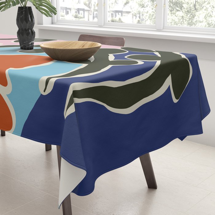 Retro minimal flower V Tablecloth Gallery Image 3