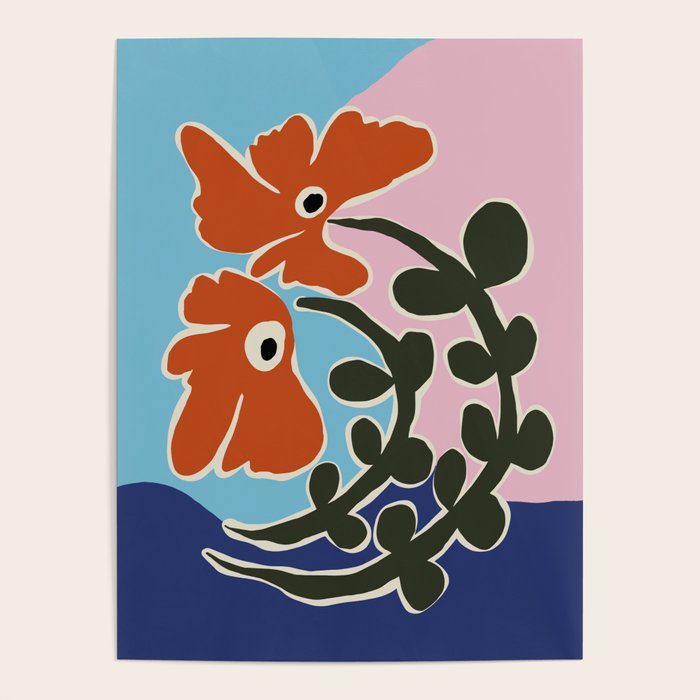 Retro minimal flower V Poster Gallery Image 4