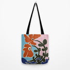 Retro minimal flower V Tote Bag Gallery Image 2