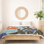 Retro minimal flower V Duvet Cover Gallery Image 3