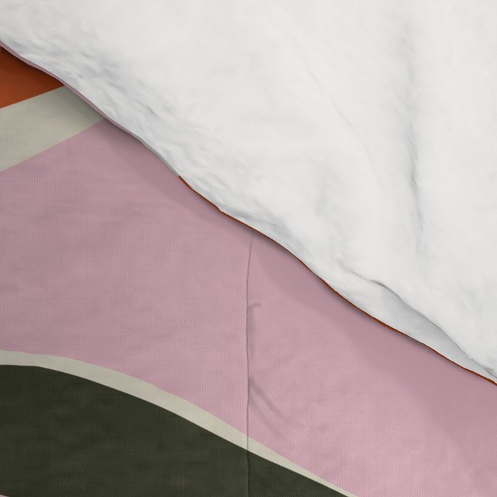 Retro minimal flower V Comforter Gallery Image 4