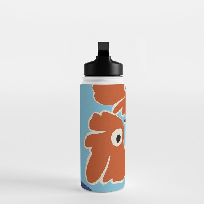 Retro minimal flower V Water Bottle Gallery Image 3