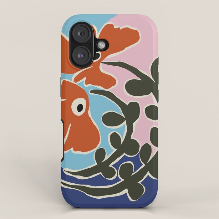 Retro minimal flower V iPhone Case Gallery Image 1
