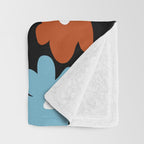 Retro blooming night  Throw Blanket Gallery Image 3