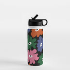 Retro blooming night  Water Bottle Gallery Image 1