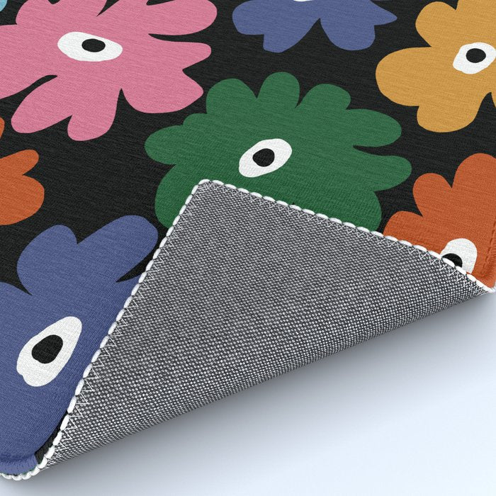 Retro blooming night  Rug Gallery Image 4