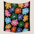 Retro blooming night  Wall Tapestry Gallery Image 4