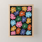 Retro blooming night  Mini Art Print Gallery Image 1