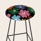 Retro blooming night  Stool Gallery Image 2