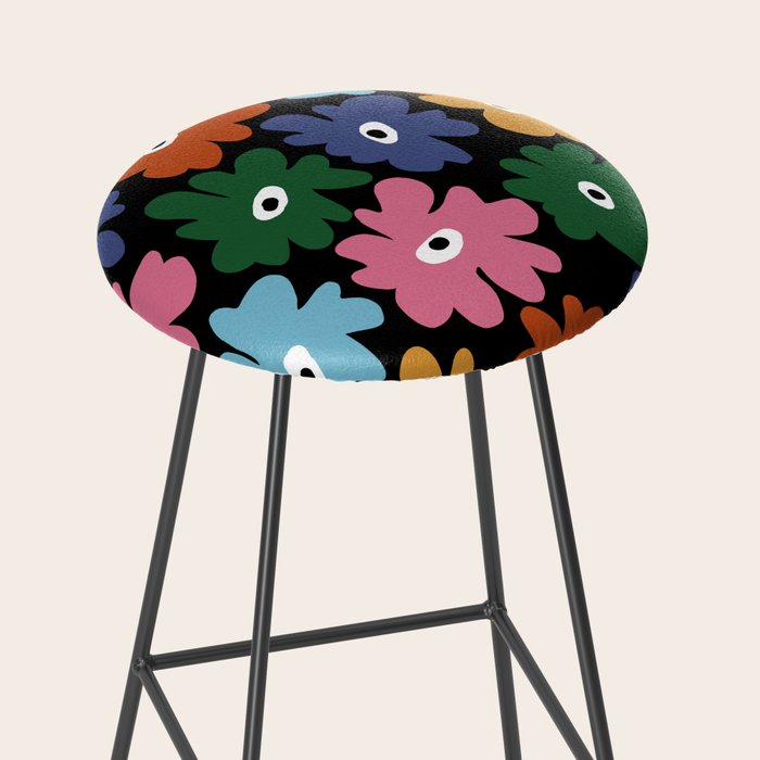 Retro blooming night  Stool Gallery Image 2