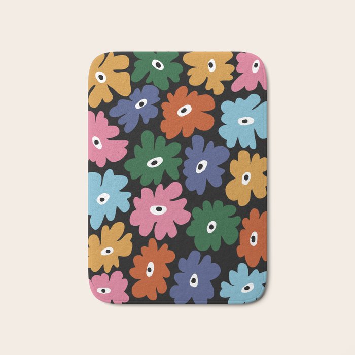 Retro blooming night  Bath Mat Gallery Image 1