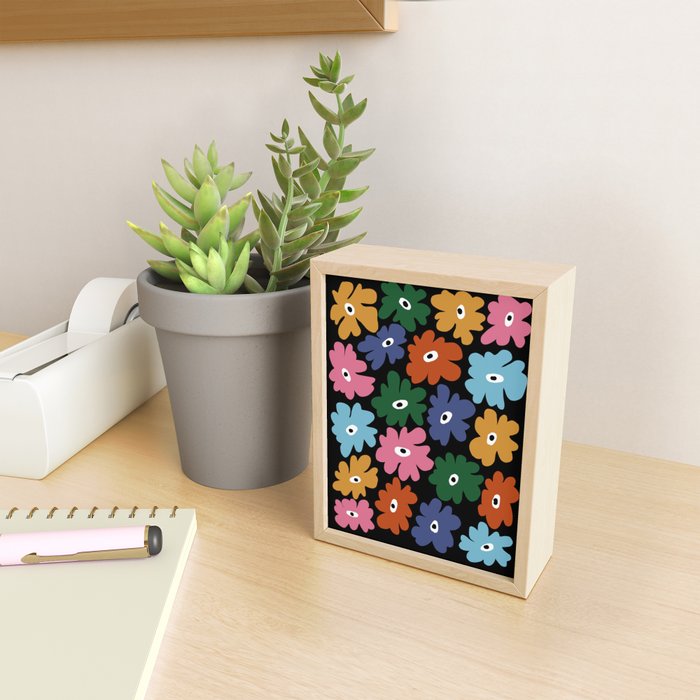 Retro blooming night  Mini Art Print Gallery Image 2