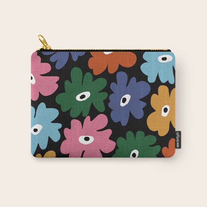 Retro blooming night  Carry All Pouch Gallery Image 1