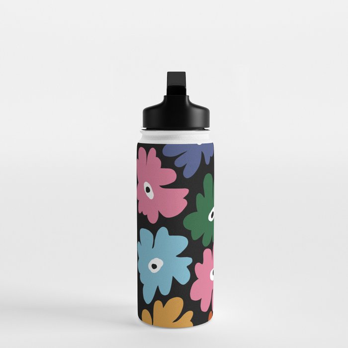 Retro blooming night  Water Bottle Gallery Image 3