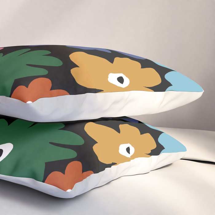 Retro blooming night  Pillow Sham Gallery Image 3