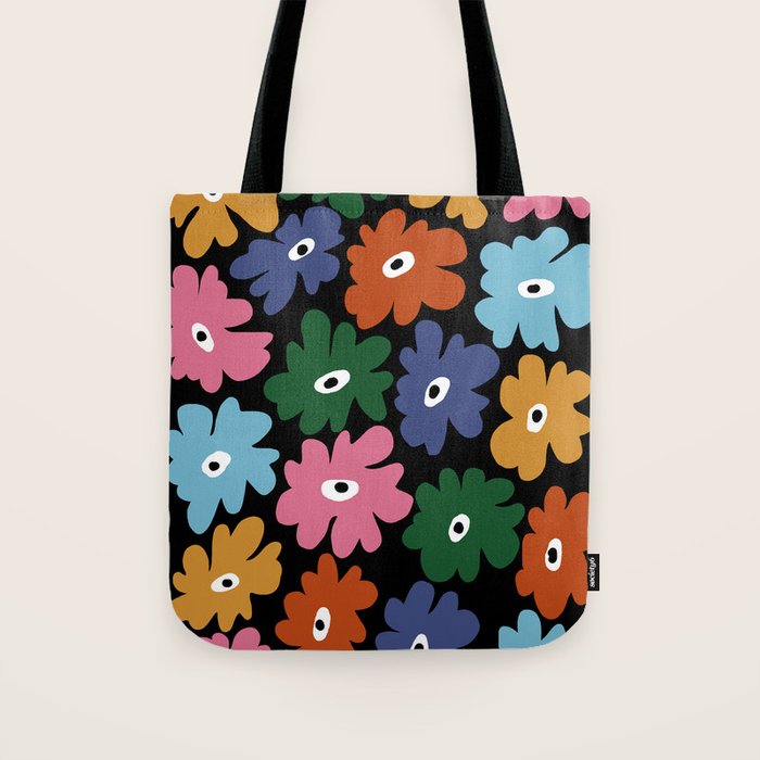 Retro blooming night  Tote Bag Gallery Image 1