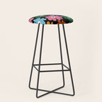 Retro blooming night  Stool Gallery Image 1