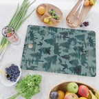 The Wild North, Wildlife, Blue Silhouette Forest and Animal Print Cutting Board Gallery Image 2