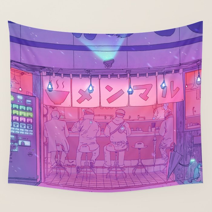 Ramen Shop Wall Tapestry Gallery Image 4