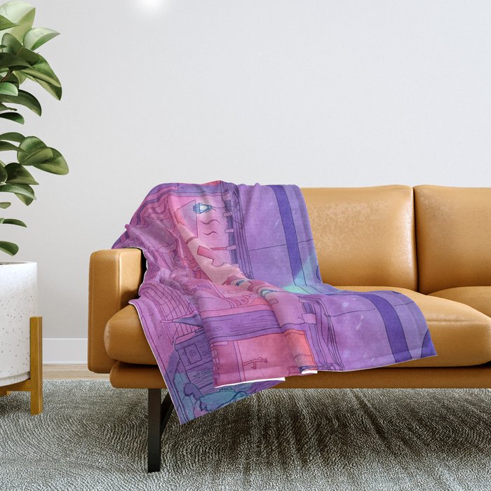 Ramen Shop Throw Blanket Gallery Image 1