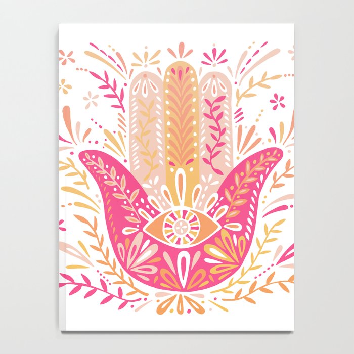 Hamsa Hand â Pink & Peach Palette Notebook Gallery Image 4