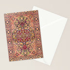 Esfahan Antique Floral Persian Rug Print Stationery Card Gallery Image 2