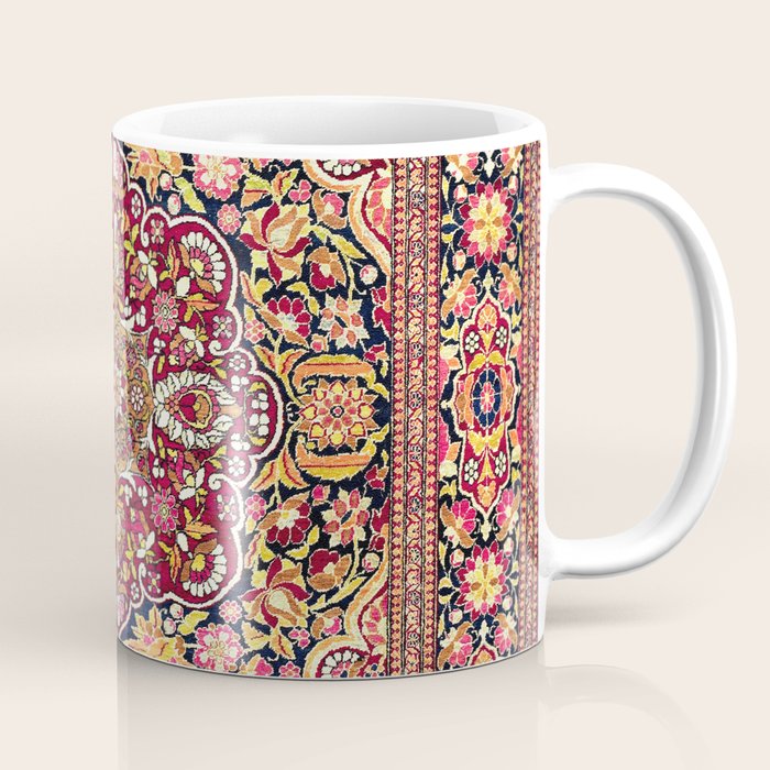 Esfahan Antique Floral Persian Rug Print Coffee Mug Gallery Image 1
