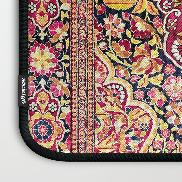 Esfahan Antique Floral Persian Rug Print Laptop Sleeve Gallery Image 3
